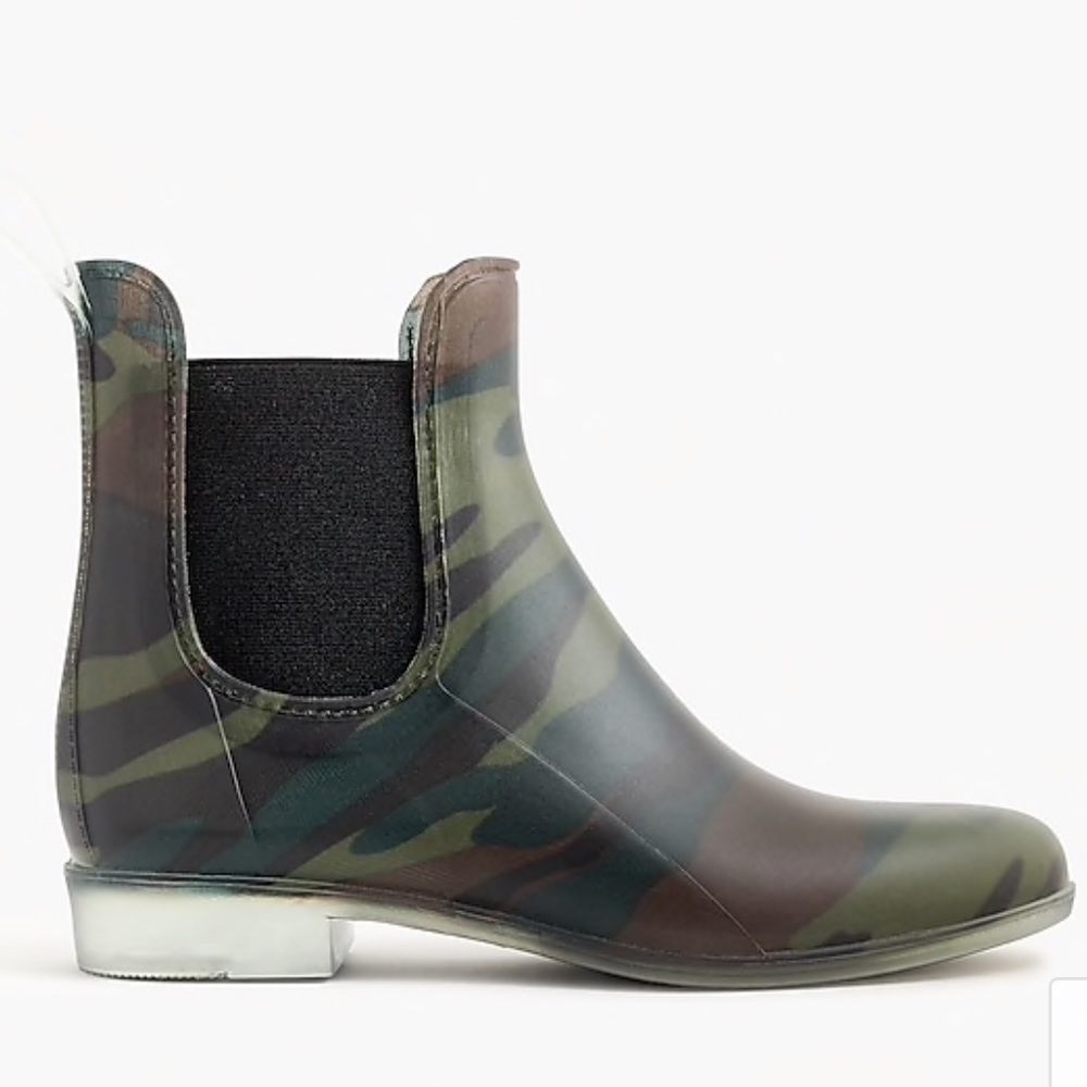 J.CREW | MATTE CHELSEA CAMO RAIN BOOTS